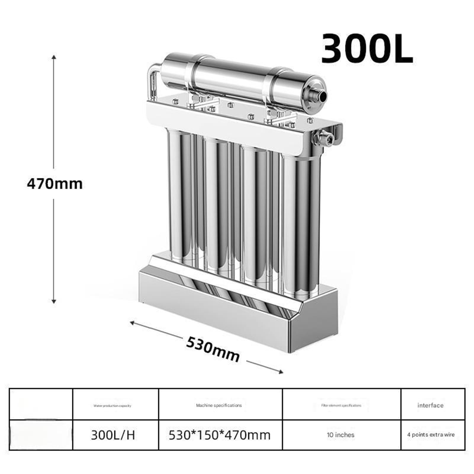 Purificador de agua ultrafiltración acero inoxidable 4 + 1, filtro del grifo cinco etapas montado en la pared en el sabor del agua. Fácil instalación