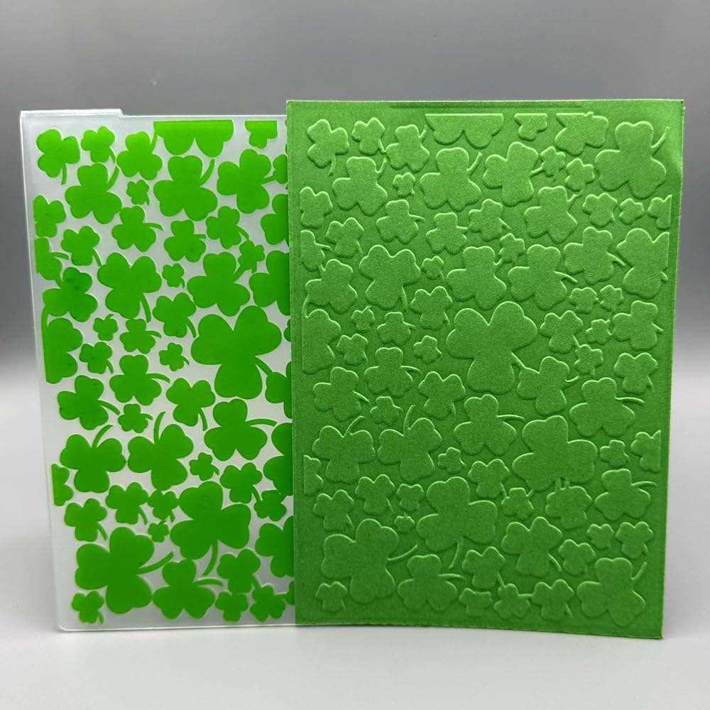 3D Plastic Embossing Folder Template Clover Texture 4.13x5.83 Inch for Card Making DIY Scrapbooking Paper Crafting Handmade Crafts Scrapbooking Arts Supplies Scrapbook Decor