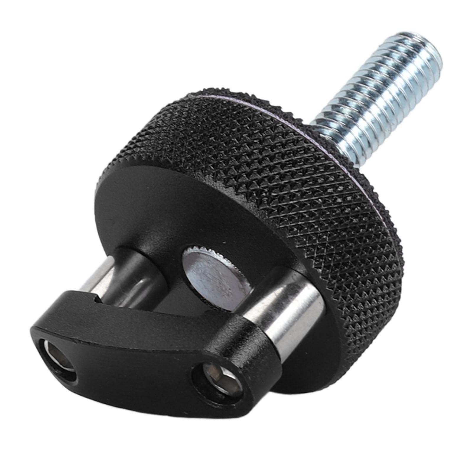 Universelle Billet-Aluminium-Hardtop-Schnellverschluss-Rändelschraube, 6 Stück Hardtop-Schrauben mit Integriertem D-Ring für Wrangler JK JT 2007 Bis 2018 (BLACK)