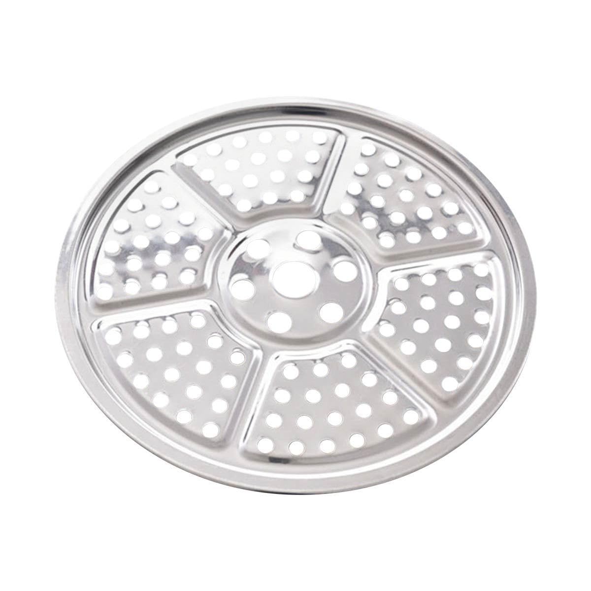 Platos de Cesta para cocinar al Vapor de Acero Inoxidable, vaporera de 40 cm con Agujeros, Color Plateado