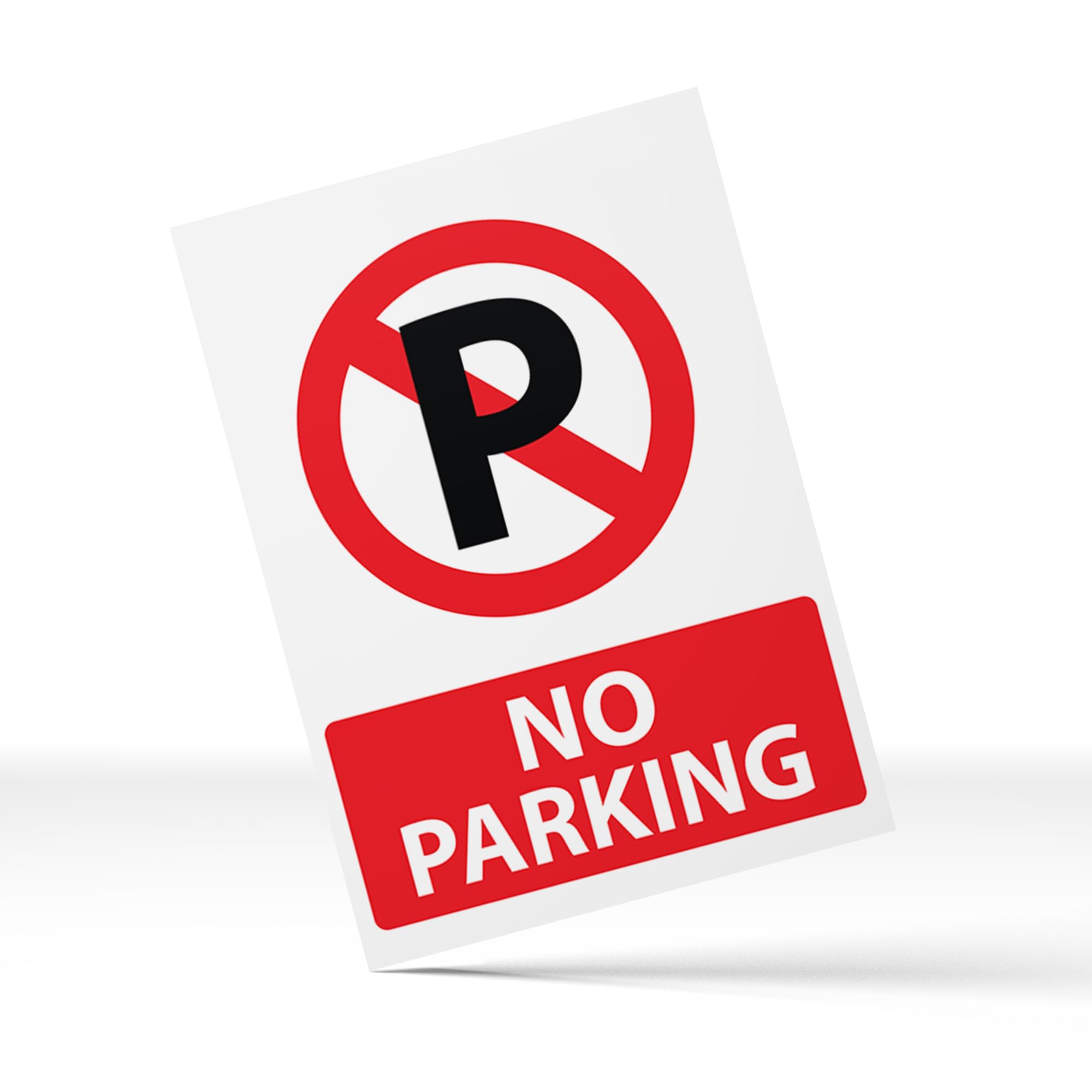 RDLCAR No Parking Sign, 1mm Rigid PVC, Highly Visible Caution Mark for Restricted Parking Areas