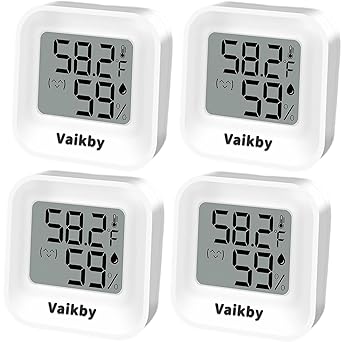 Indoor Humidity Meter Hygrometer 4Pack, Room Thermometer for Accurate Room Temperature Monitor, Digital Hygrometer with Indoor Thermometer for Home, Baby Nursery, and Humidity Sensor Enhanced Comfort
