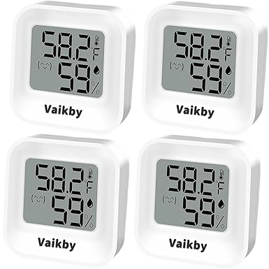 Indoor Humidity Meter Hygrometer 4Pack, Room Thermometer for Accurate Room Temperature Monitor, Digital Hygrometer with Indoor Thermometer for Home, Baby Nursery, and Humidity Sensor Enhanced Comfort