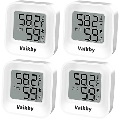 Indoor Humidity Meter Hygrometer 4Pack, Room Thermometer for Accurate Room Temperature Monitor, Digital Hygrometer with Indoor Thermometer for Home, Baby Nursery, and Humidity Sensor Enhanced Comfort