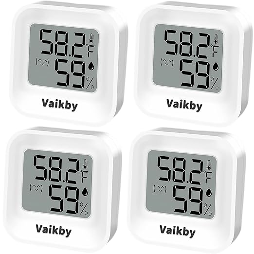 Indoor Humidity Meter Hygrometer 4Pack, Room Thermometer for Accurate Room Temperature Monitor, Digital Hygrometer with Indoor Thermometer for Home, Baby Nursery, and Humidity Sensor Enhanced Comfort