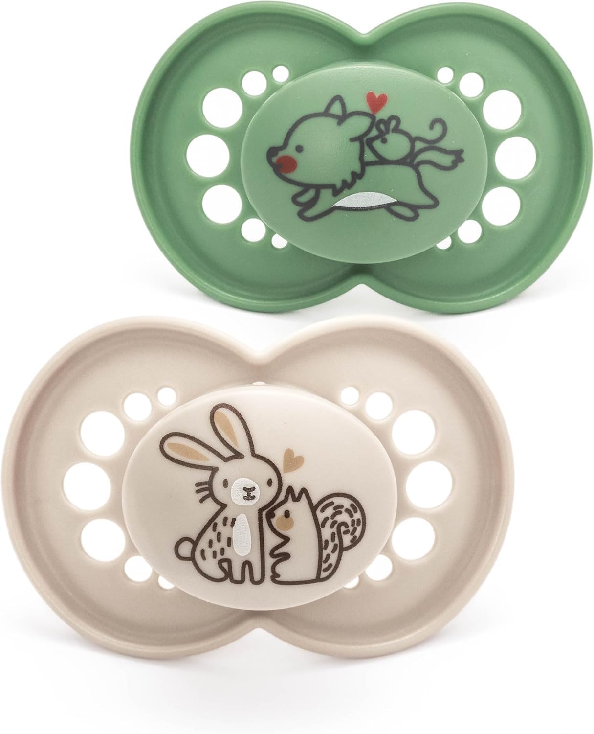 MAM Original Dummies, 18-36M, 2 Pack, Orthodontic Design, Cream