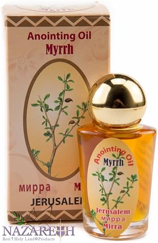 Nazaret Mirra Mirra Unción Aceite Jerusalén Botella 0.3 fl oz Auténtico