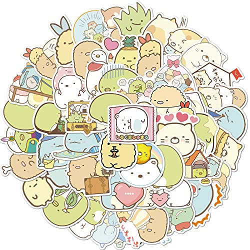 Sumikkogurashi Stickers for Water Bottles 50pcs Waterproof Cute Aesthetic Trendy Stickers for Teens Kids Girls and Boys, Perfect for Laptop Notebook Phone Car Skateboard Travel Durable