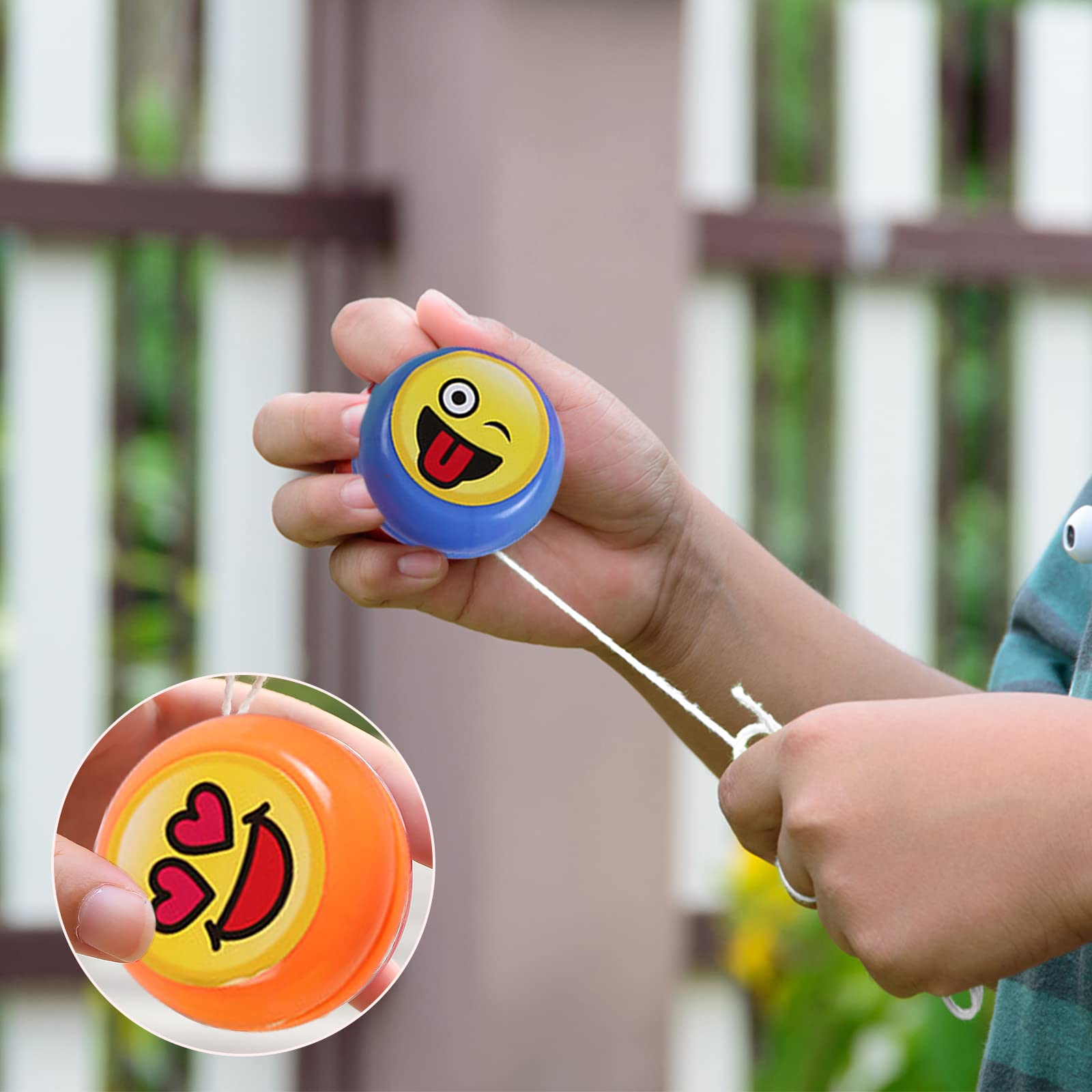 Zuzer 6PCS Yoyo En Bois Enfants - Jouets Professionnels Animaux Dessin Animé, Cadeau Maternelle