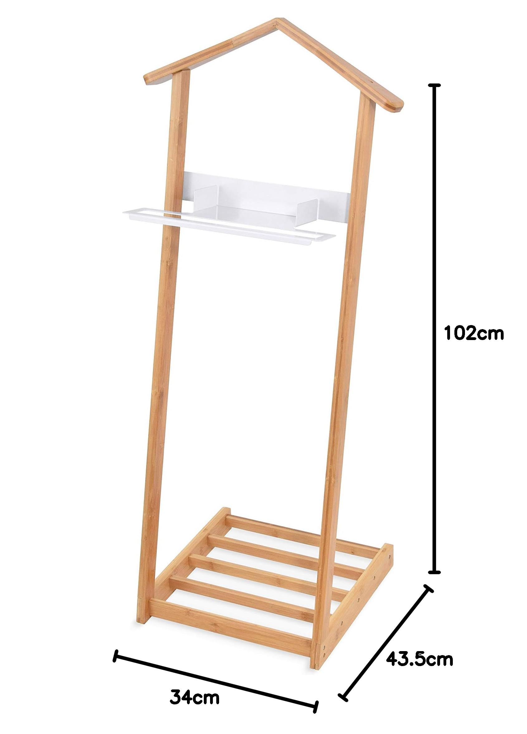 Domo Pak Living 43,5 x 34 x 102 cm 83522 Galan de Nuit Bambou avec Tablette pour Chaussures Multicolore 43,5 x 34 x 102 cm
