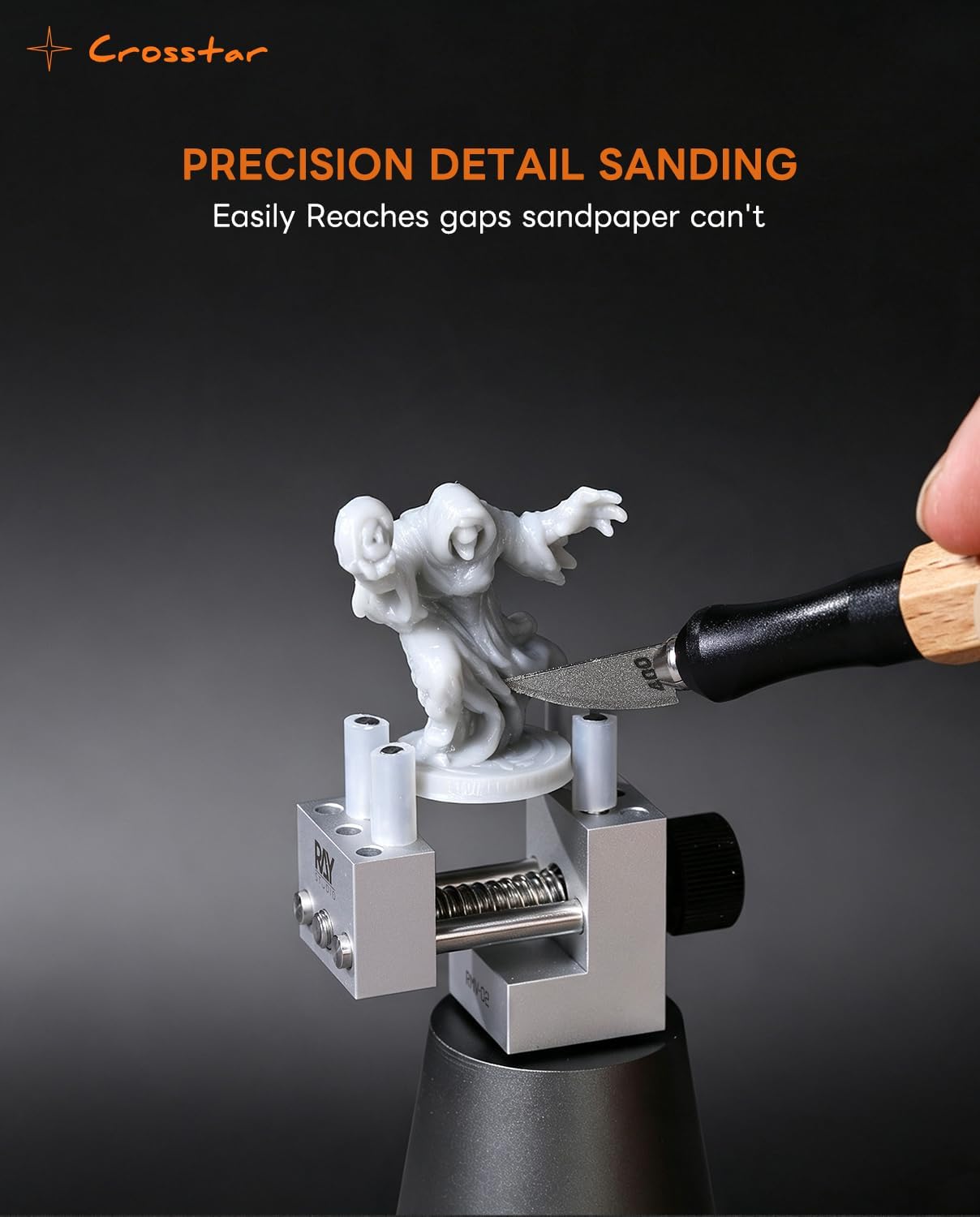 Crosstar Diamond Grit Sanding Stick, 0.55mm Sanding Tool 400/600/800 Grit