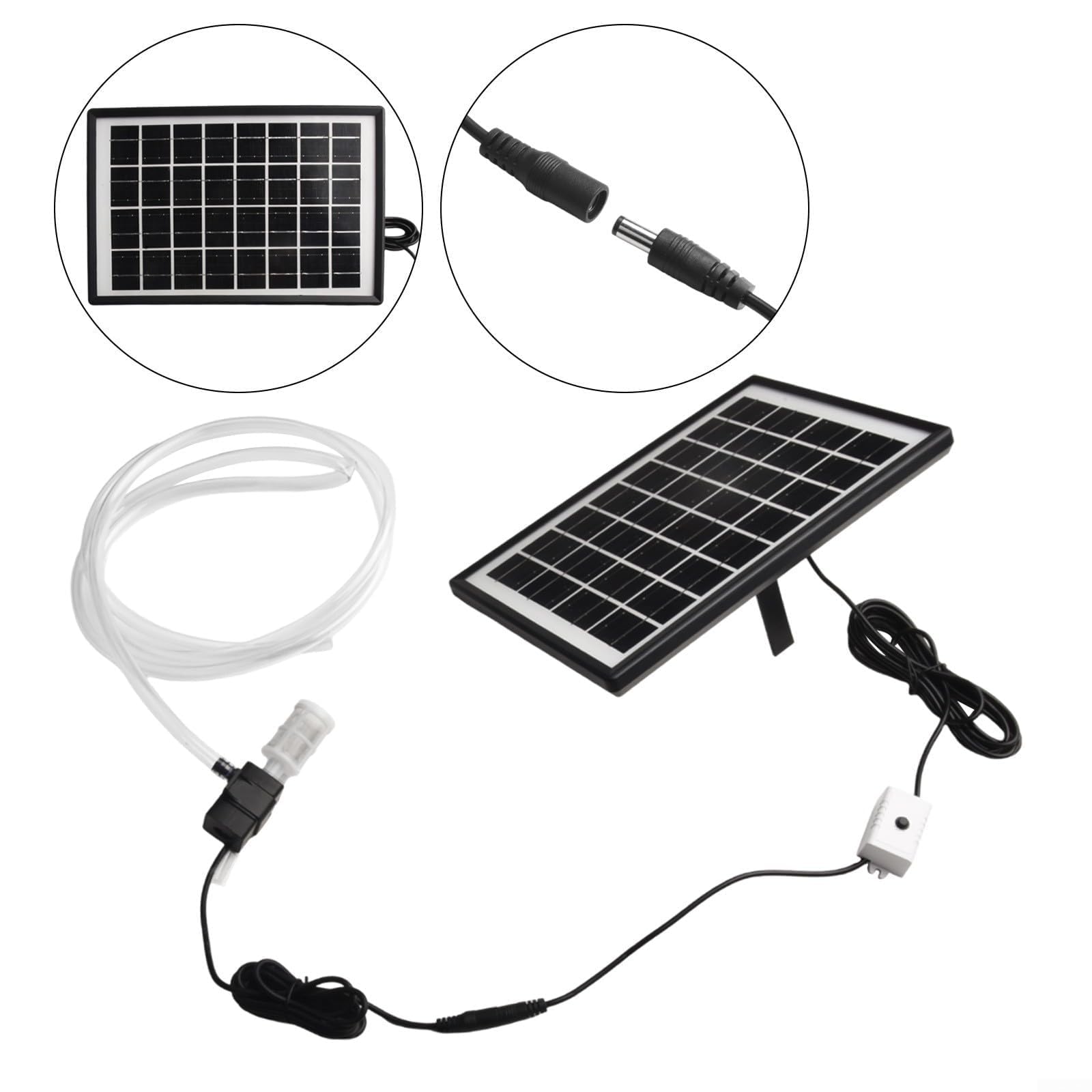 Kit de Bomba de Agua Solar Panel de 12 V iltro de Tubo para Estanque | bomba sumergible de 240 l/h caudal de 2 m filtro de tubo para estanque fuente y acuario