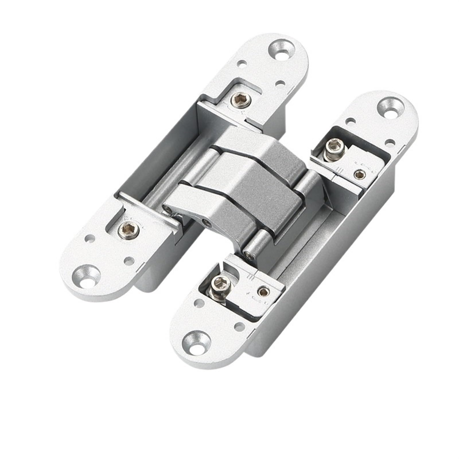 Concealed Hinges Hidden Door Dedicated Hinge Three-Dimensional Adjustable Concealed Cross for Furniture(140x 30 Silver)