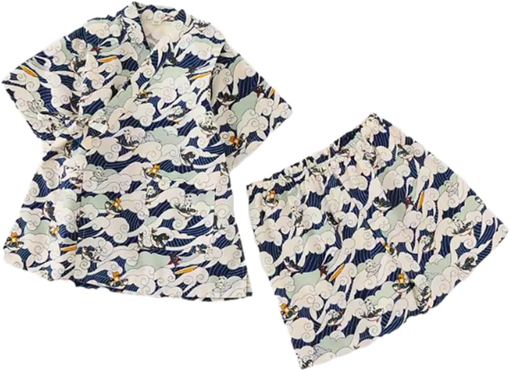 100サイズ　男の子　新品未使用 甚平 男の子 女の子 じんべい 浴衣 着物 可愛い 部屋着 パジャマ