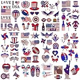 Fourth of July Decorations Temporary Tattoos, Red White and Blue Party Supplies Favors for 4th of...
