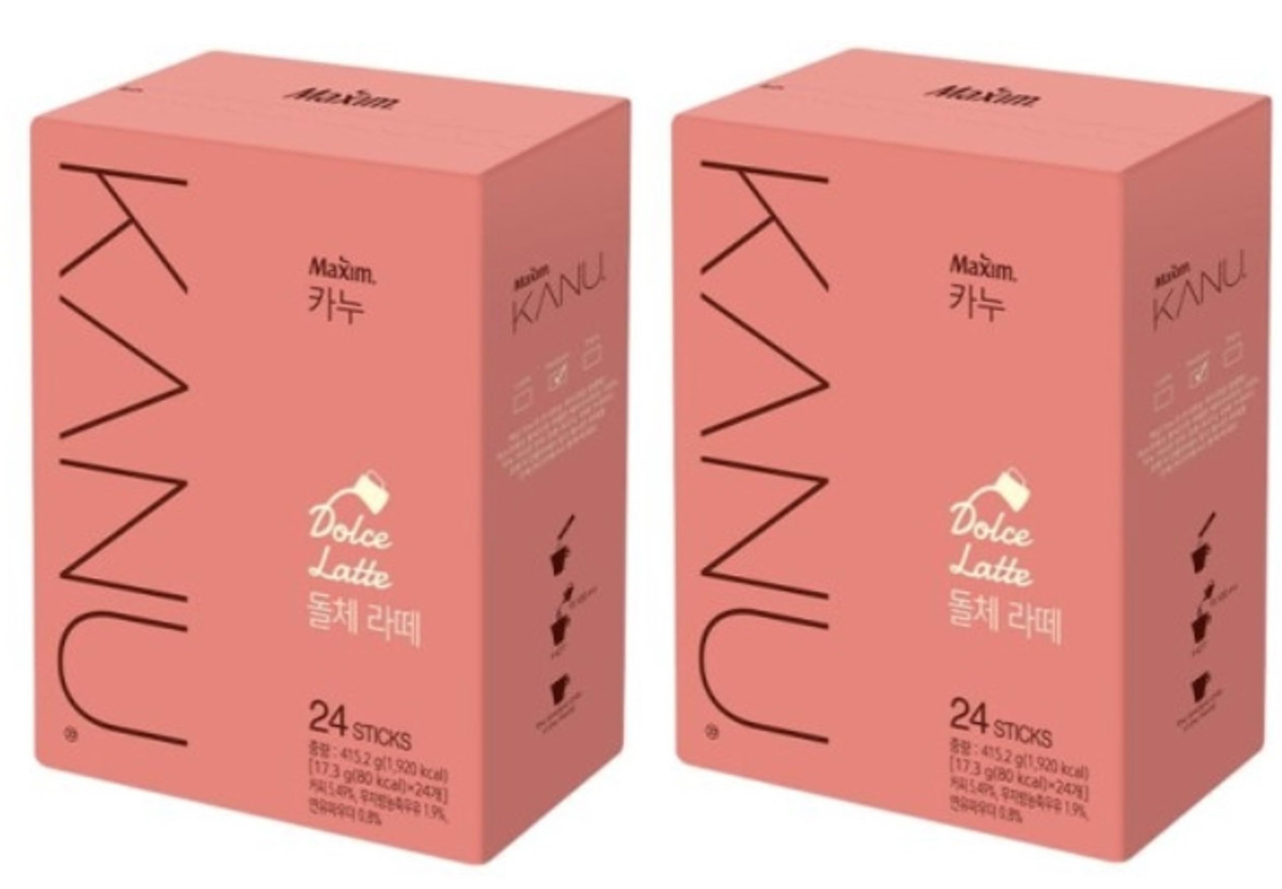 Amazon.com : Kanu Maxim Instant Coffee Dolce Latte(24stick x 2