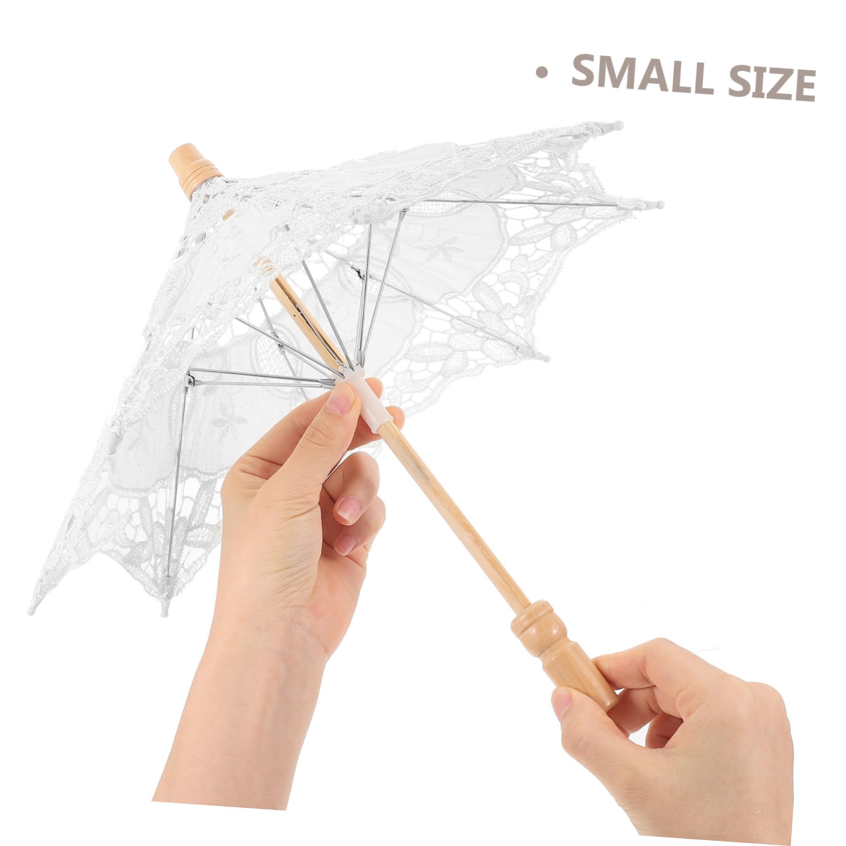 VALICLUD 2pezzi Ombrello Pizzo Per Sposa Ombrello Leggero e Portatile Con Manico Ergonomico Per Matrimoni e Fotografie Eleganti