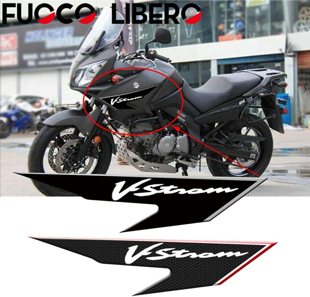 AL-mart Motorcycle Gas Tank Pad Sticker Decal Protector Side Knee Grips Traction Pad Anti-Slip Heat Insulation Fits for Su-zuki V-Strom 650 DL650 2006-2012