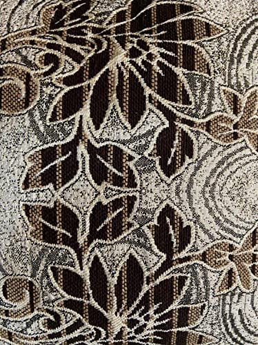 Image of CASTIQA Chenille Jute Fabric 500 TC Floral Design Diwan Bedsheet 5 Cushion Covers and 2 Bolster Covers for Living Room (Multicolour 2), Set of 8 Pieces