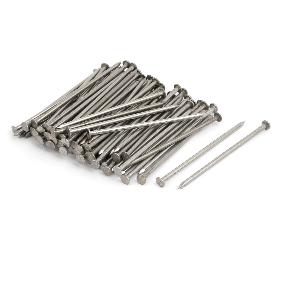 Aexit 3.5 Inch Fastener Length 304 Stainless Steel Cement Wood Sliding Nail Silver Tone 83pcs Model:72as332qo435