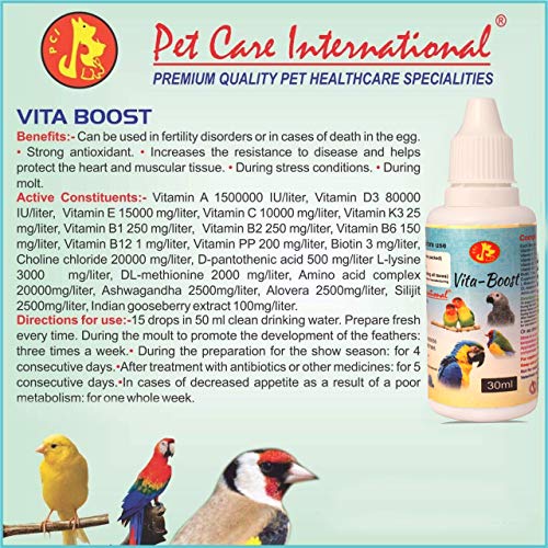 Pet-Care-International-PCI-Vita-Boost-to-Provide-Essential-Vitamins-for-Healthy-Bird-Healthcare-Pack-of-2-30ml