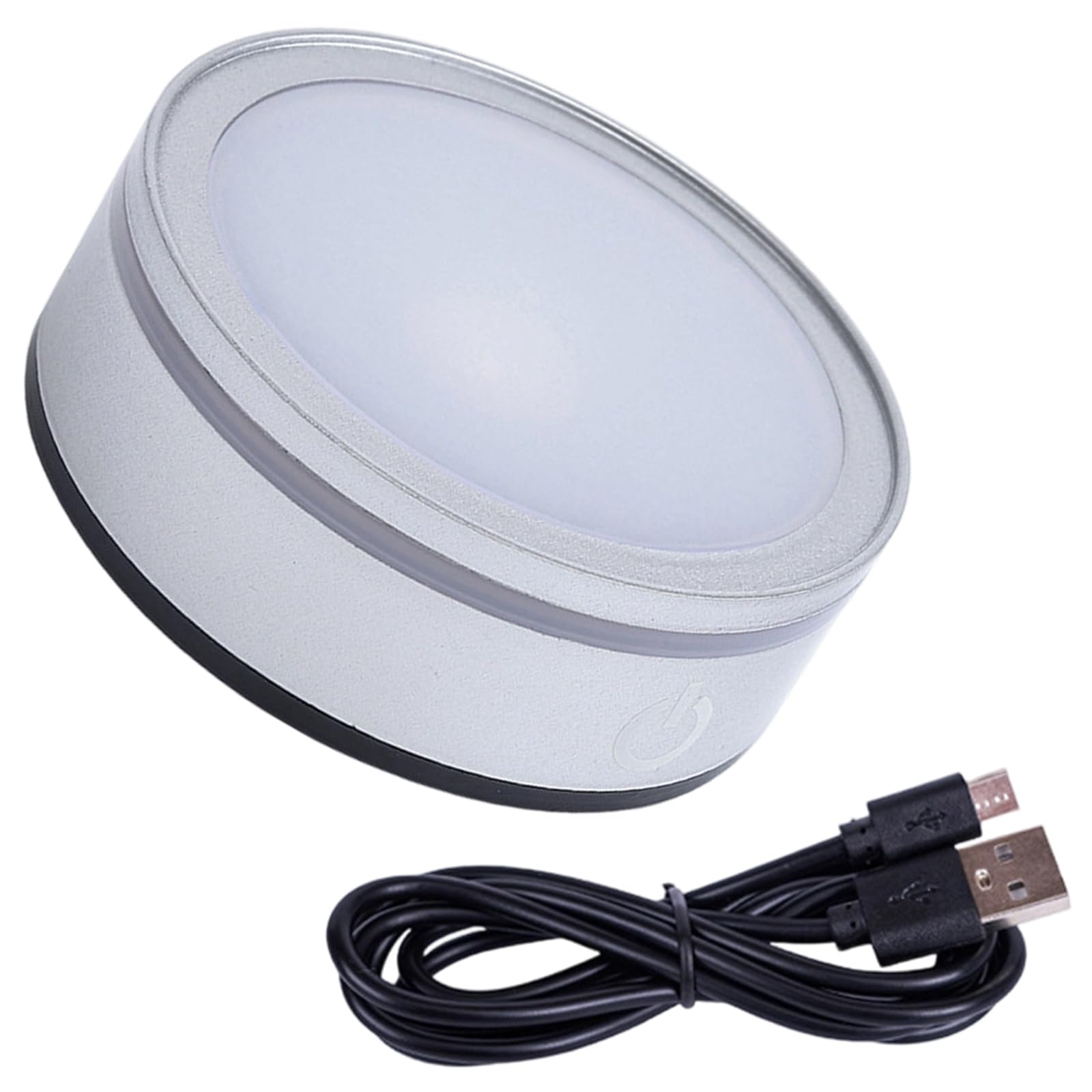 Piceioep LED Touch Sensitive Crystals Atmospheres Lamp Base Featuring Dimmable Light for Jewelry Display and Home Decoration Portable LED