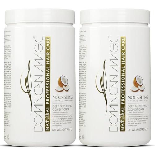 Dominican Magic Acondicionador fortificante profundo, 32 oz (paquete de 2)