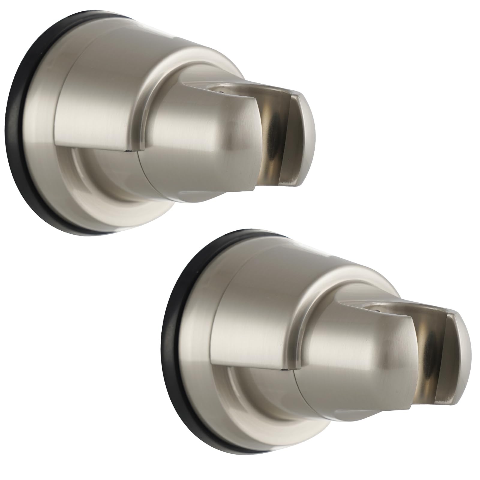2-Pack Handheld Shower Head Holder, Vacuum Suction Holder, Brushed Nickel