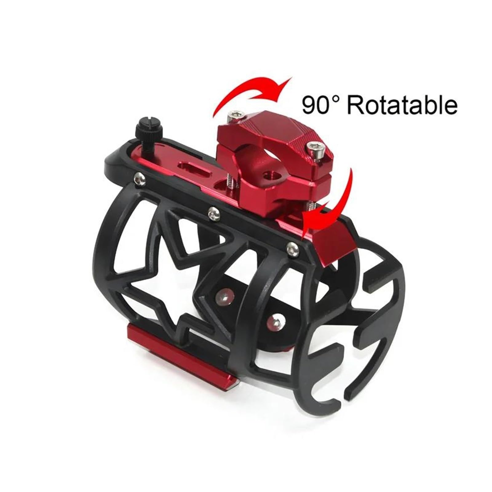 Porta Borraccia Moto Portabicchieri per Bevande con Bottiglia d'Acqua per Bevande CNC per Moto Peryamaha TMAX560 TMAX530SX DX Tech Max ABS TMAX500 2001-2024(Rosso)