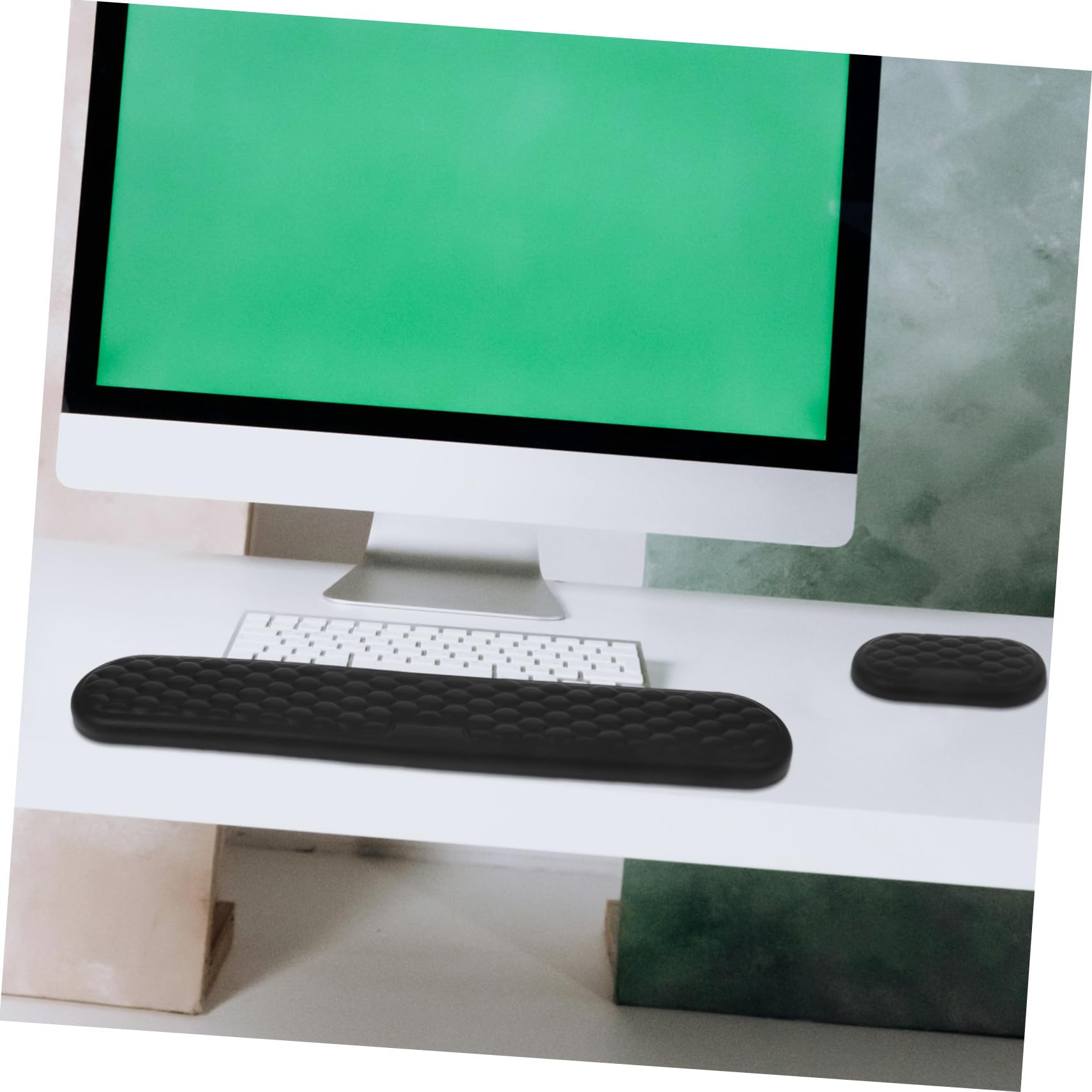 Tastaturunterstützung Ergonomisch für Büro und Home-office Handgelenkauflage Rutschfest aus Silikon Mauspad Kompatibel mit Laptop und PC Handgelenkstütze für Tastatur und Maus