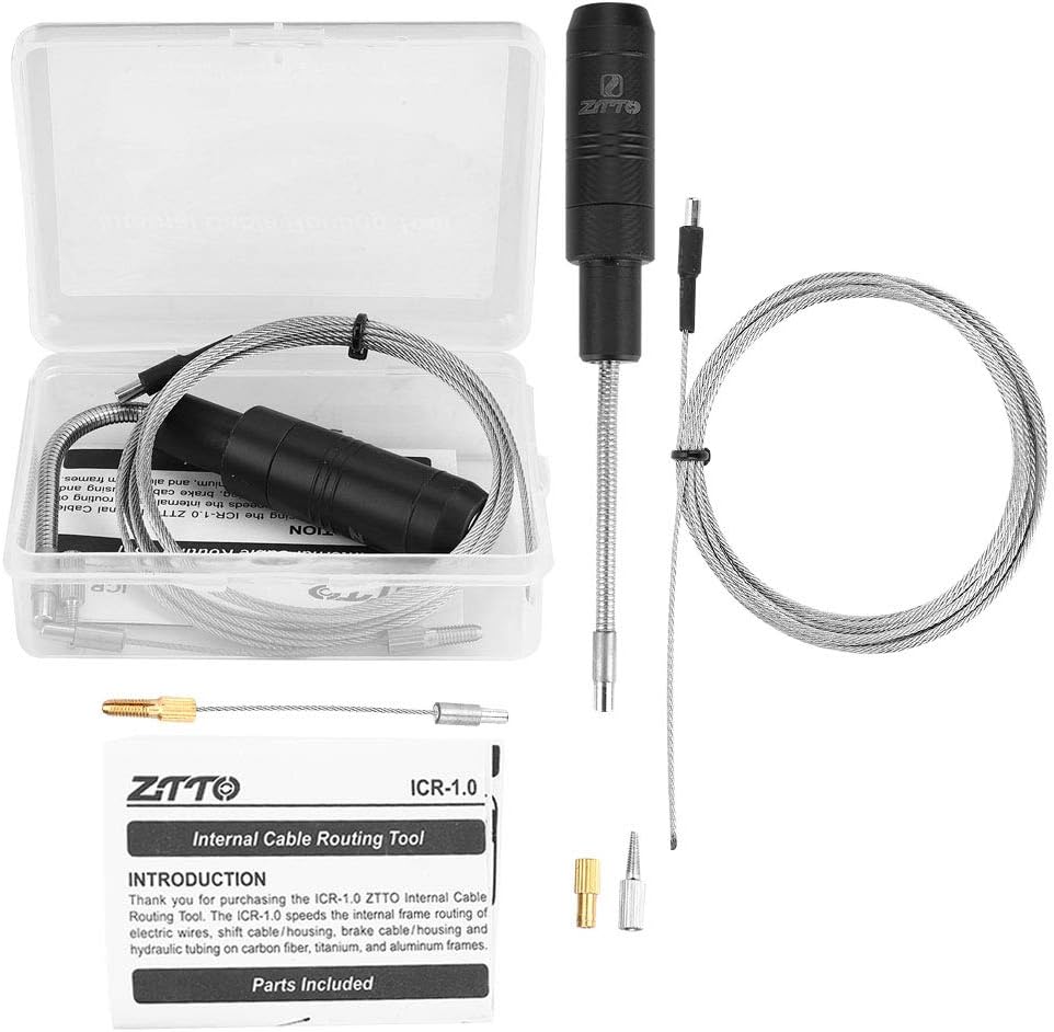 Premium Bike Cable Set with Stainless Steel Inner Cable, Polymer Coating, Magnetic Tips, 6 Accessories for Road, Mountain and Fixed Gear Bikes