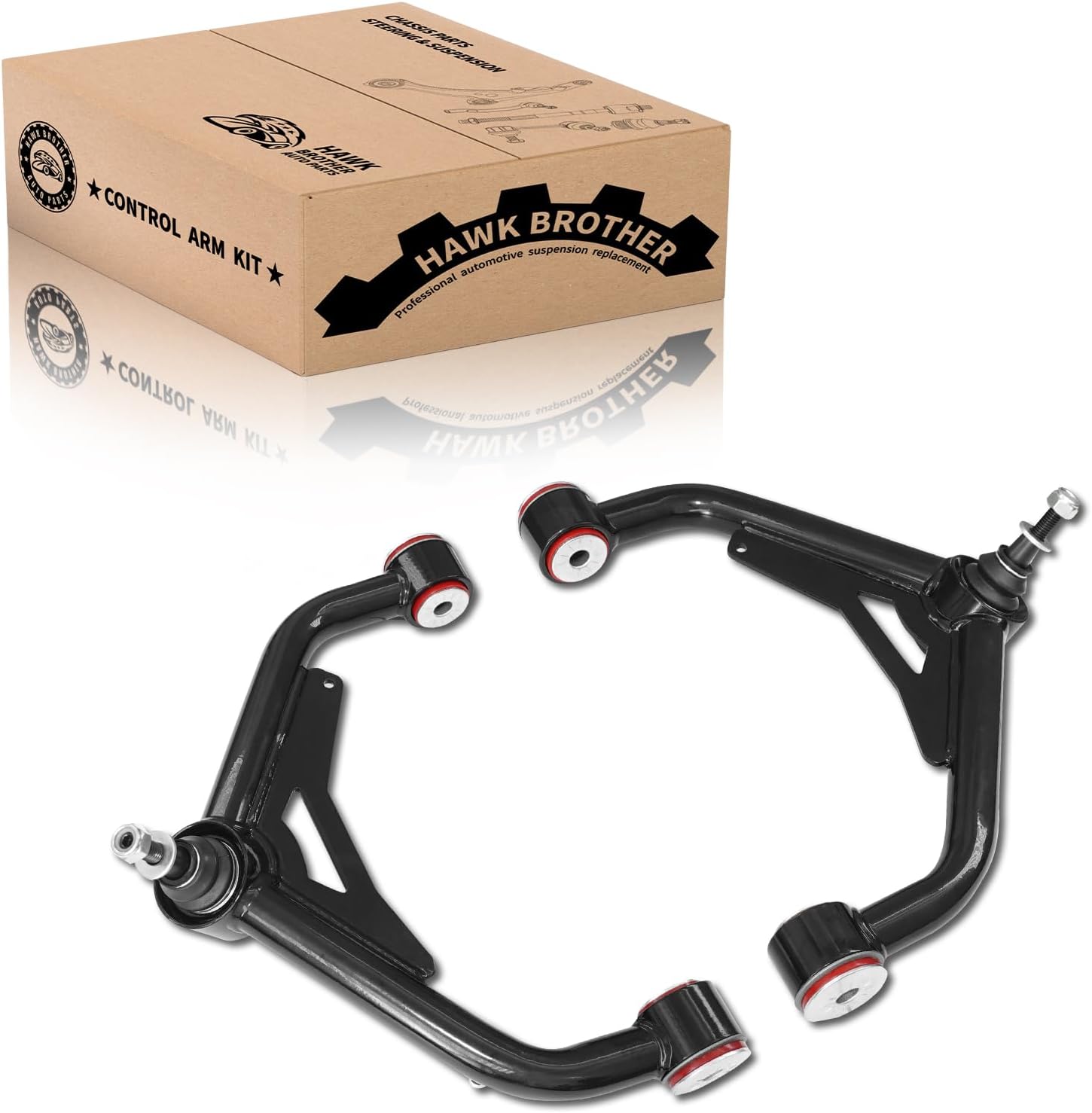 2-4" Front Upper Control Arms Compatible with 2001-2010 Chevrolet Silverado GMC Sierra 2500 3500HD Lift Adjustable Front Control Arms Constructed from Tubular Steel