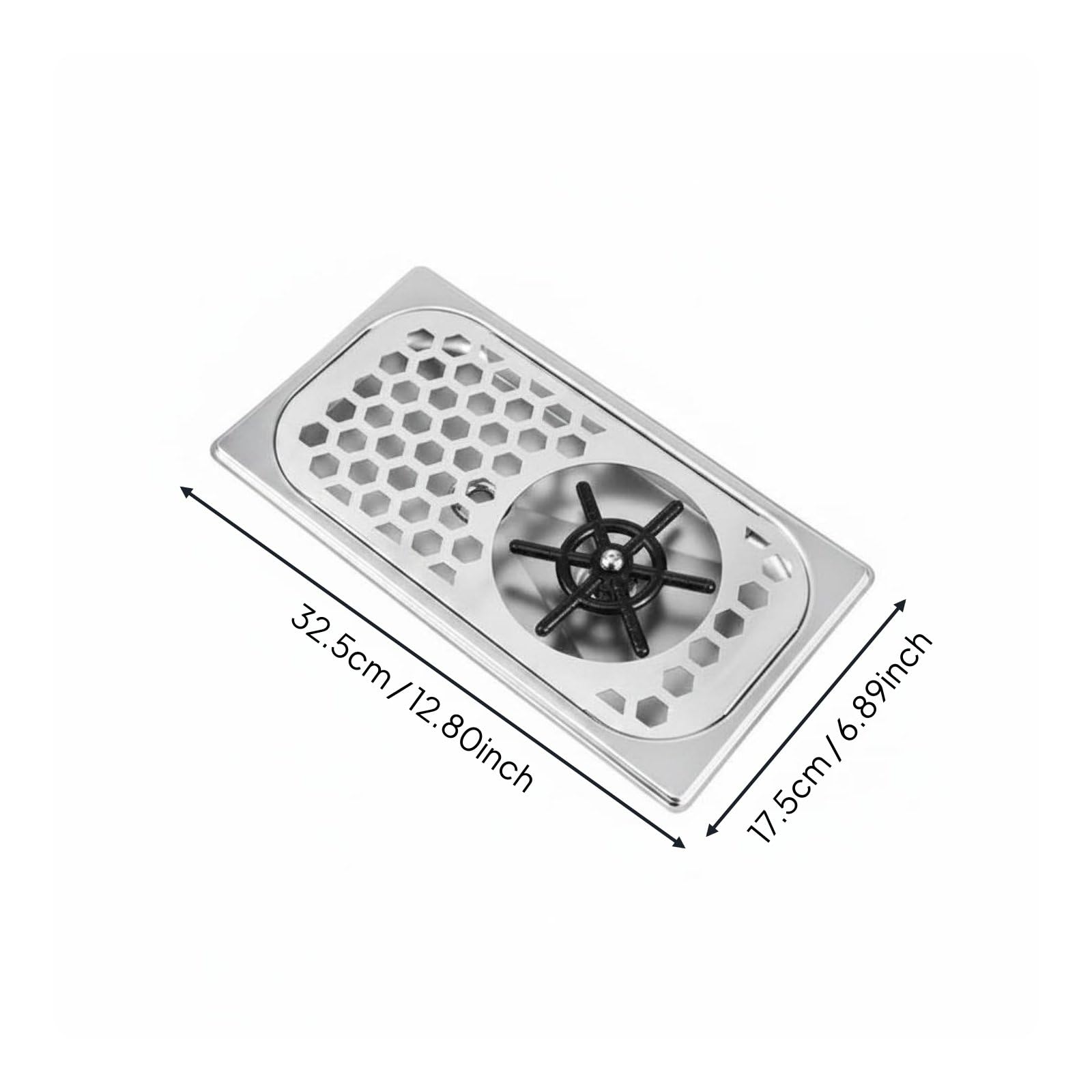 F Fityle Lavavajillas de Acero Inoxidable Enjuagador de Vasos Limpiavasos Lavador Rociador de Tazas con Guía Inclinada para Desagüe y Chorro Potente Adecuado para Cocina Doméstica, Silver, M2