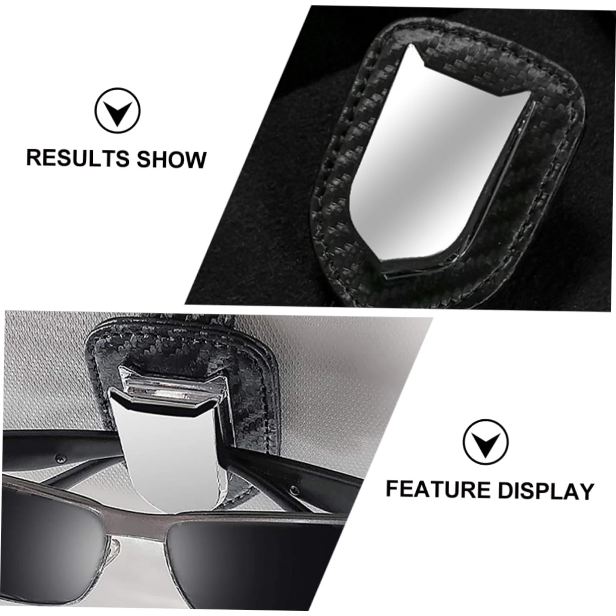 3stücke Car Glasses Holder Pu Carbonfaser Brillenclip Für Auto Sonnenblende Installieren rutschfest Schützt Brillen Vor Kratzern Und Verlust