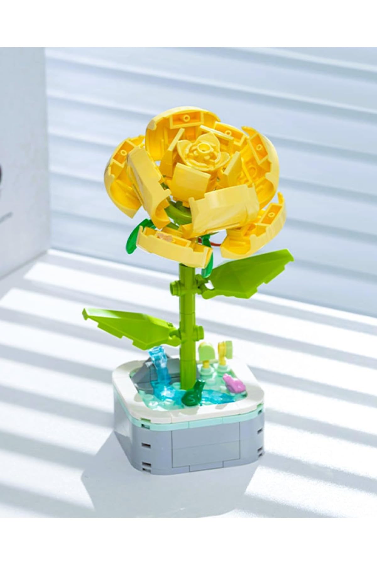 MINISO Yapı Taşı Serisi Çiçek Yapım Seti Sarı Gül, 13128.810546