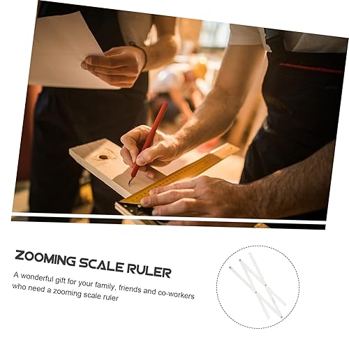 Miniatura 6 de COHEALI 4 piezas para medir el aumento del diseño de zoom de la herramienta del artista, suministros de regla de ángulo plegable, multifuncional,