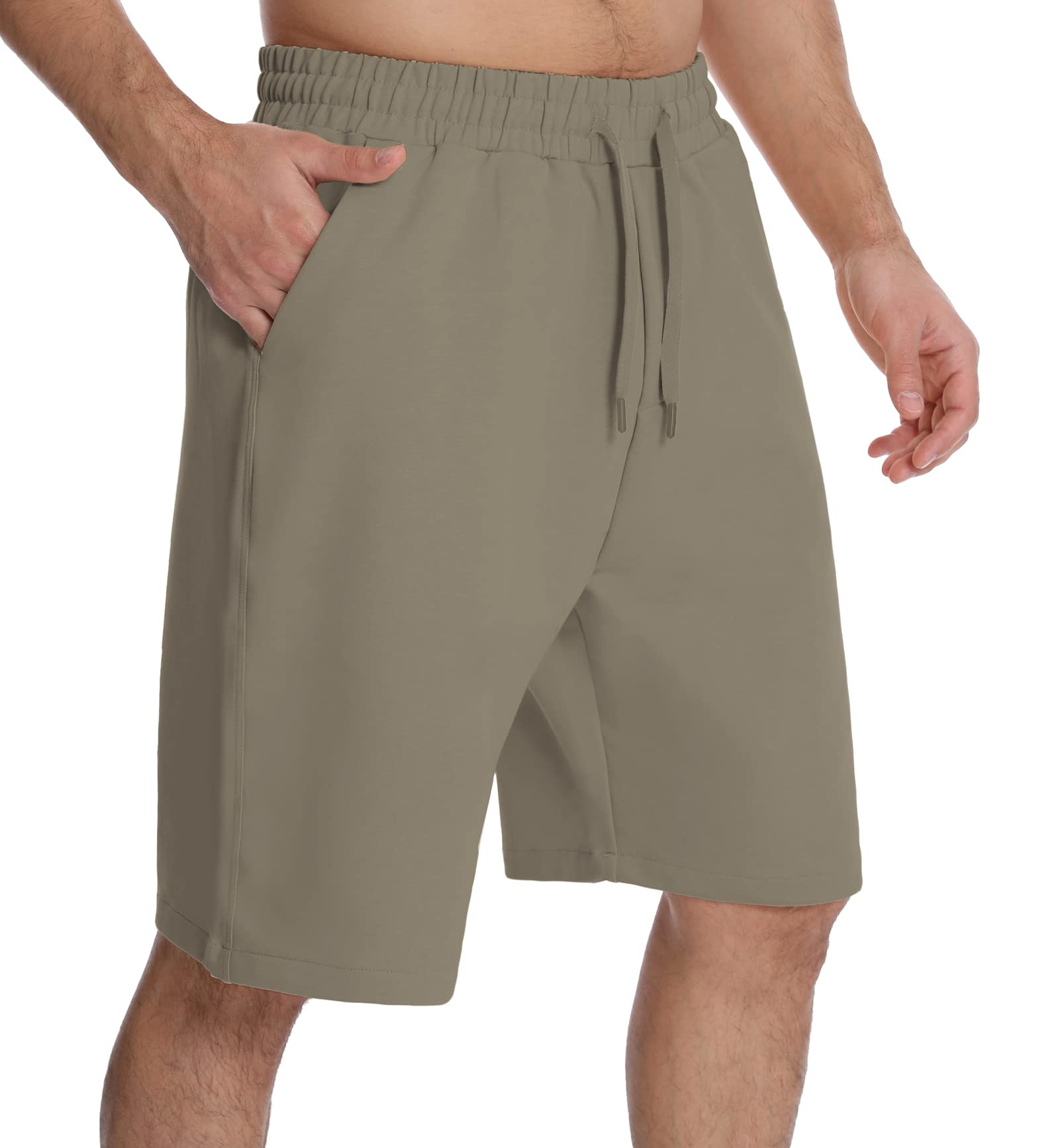 Men's Lounge Shorts with Deep Pockets Loose-fit Jersey Shorts for Running,Workout,Training, Basketball