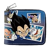 [witusu] ドラゴンボール ベジータ 超サイヤ人 財布 二つ折り 大容量 PUレザー 小銭入れ ファスナー付き 多機能 日常使い さいふ 男女兼用 子供用 カード収納 誕生日 プレゼント