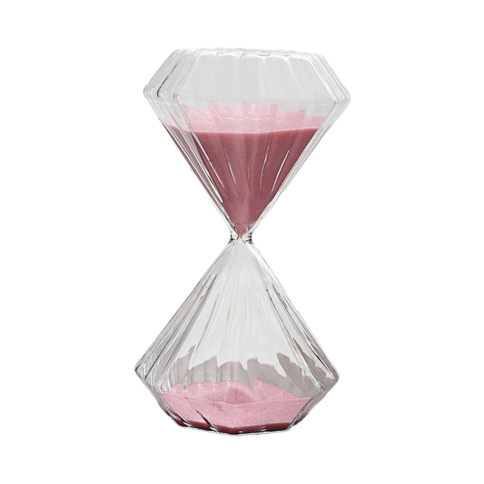 mophrati Hourglass 30 Minutes Pink Sand Timer Helping Improve Focus During Exercises Or Relaxation Sessions Sand Clock Timer Is Made Of Transparent Glass