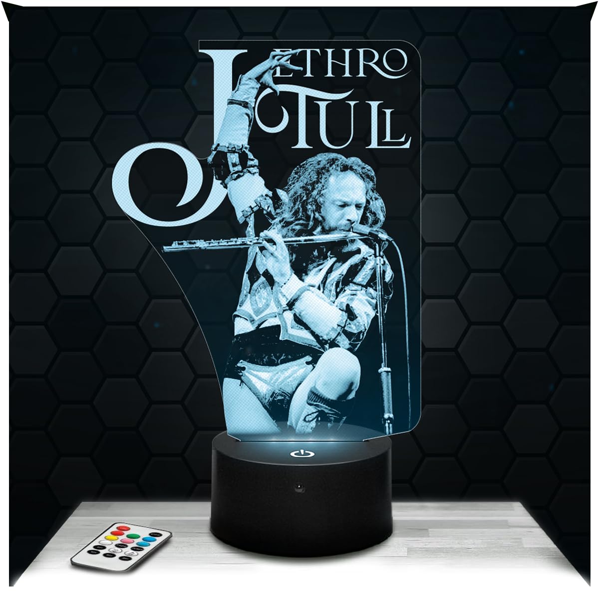 Lampephoto.fr - 3D Lamp Jethro T. British Rock Group Touch Night Light Led, 3D Hologram Effect, Christmas Birthday Gift Idea for Men and Women, Bedroom Decoration Object
