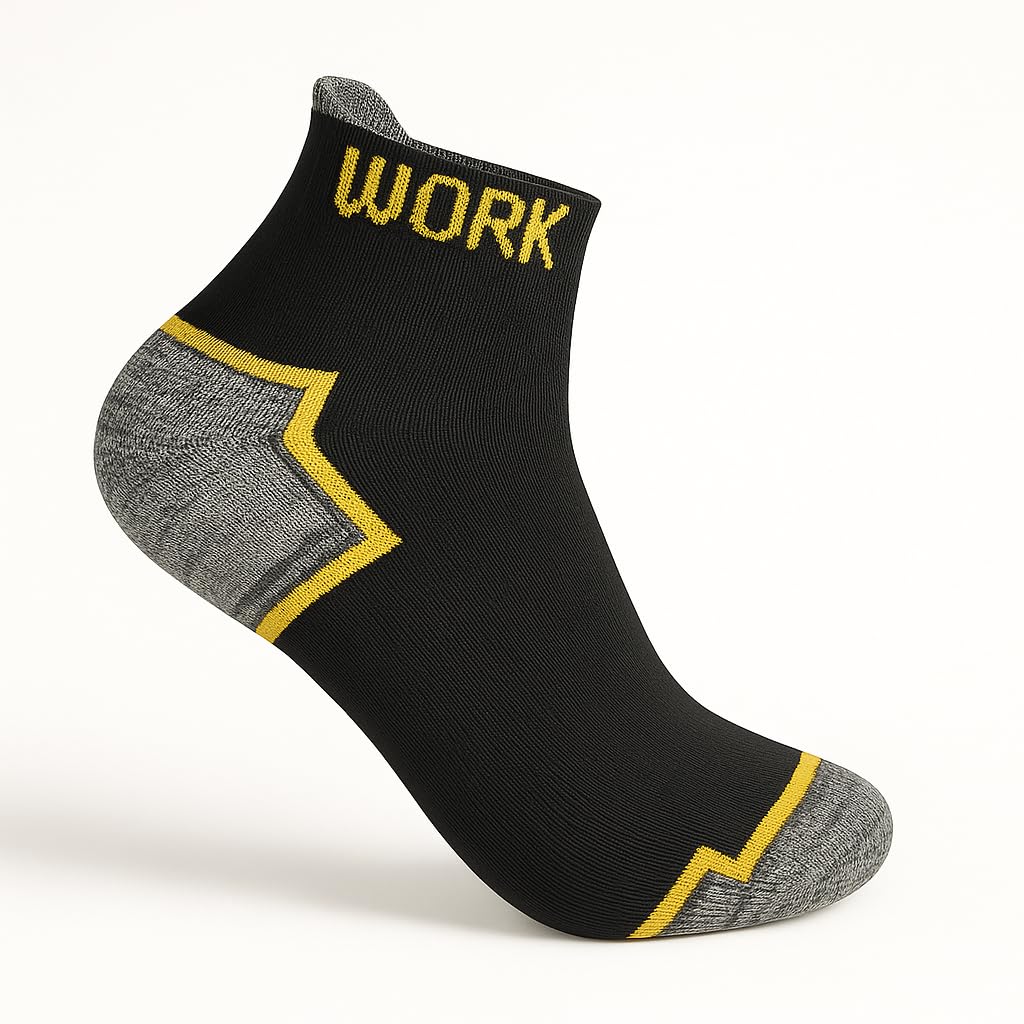 PS PROUTHS Calze da Lavoro Uomo Estivi, Calzini da Lavoro Donna Estivi, 95% Cotone, Imbottitura extra morbida e confortevole, calzini resistenti e durevoli ideali per scarponi da lavoro.
