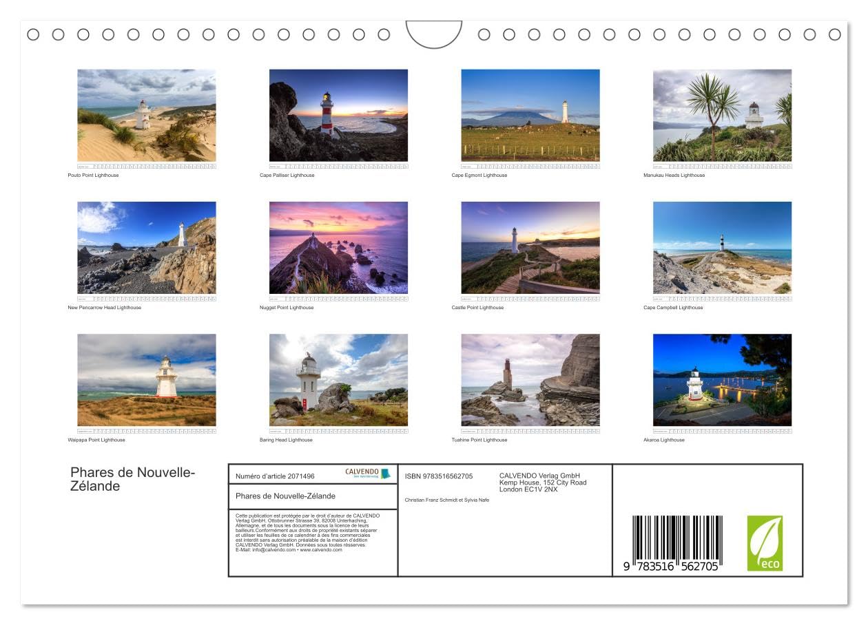 Phares de Nouvelle-Zélande (Calendrier mural 2026 DIN A4 vertical), CALVENDO calendrier mensuel: Les plus beaux phares de la côte néo-zélandaise.