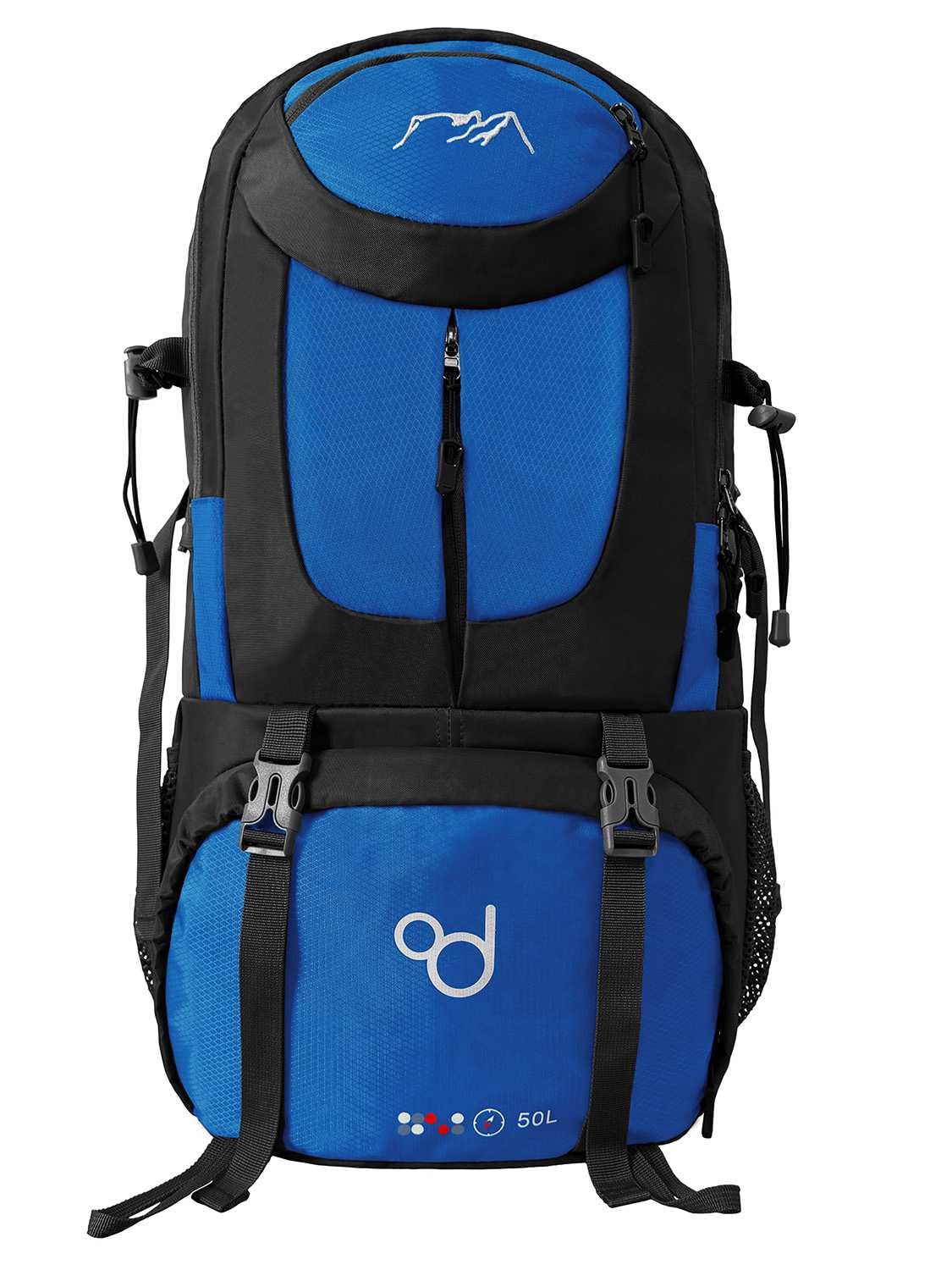 OcioDual Wanderrucksack, 50 Liter, Wasserdicht Und Leicht, Mehrere Taschen, Ideal für Reisen, Berg, Camping, Outdoor, Ultraleicht, für Damen Und Herren