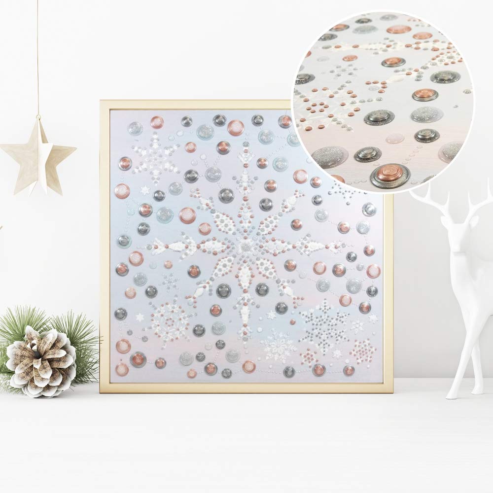 Viva Decor Blob Paint Set (Sparkling Rose, 6 x 280 ml) - gebrauchsfertiges Acrylfarbe Set für Blob Painting Dot Painting Art - Dotting Tool für Leinwand, Mandala