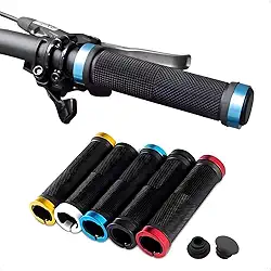 Manopla Punho Anatômico com Trava de Alumínio para Bike, Bicicleta Ciclismo MTB Speed Confortável Antiderrapante Ergonomica, Ideal para Longos Percursos, Acessório Durável e Resistente Acessórios Bike