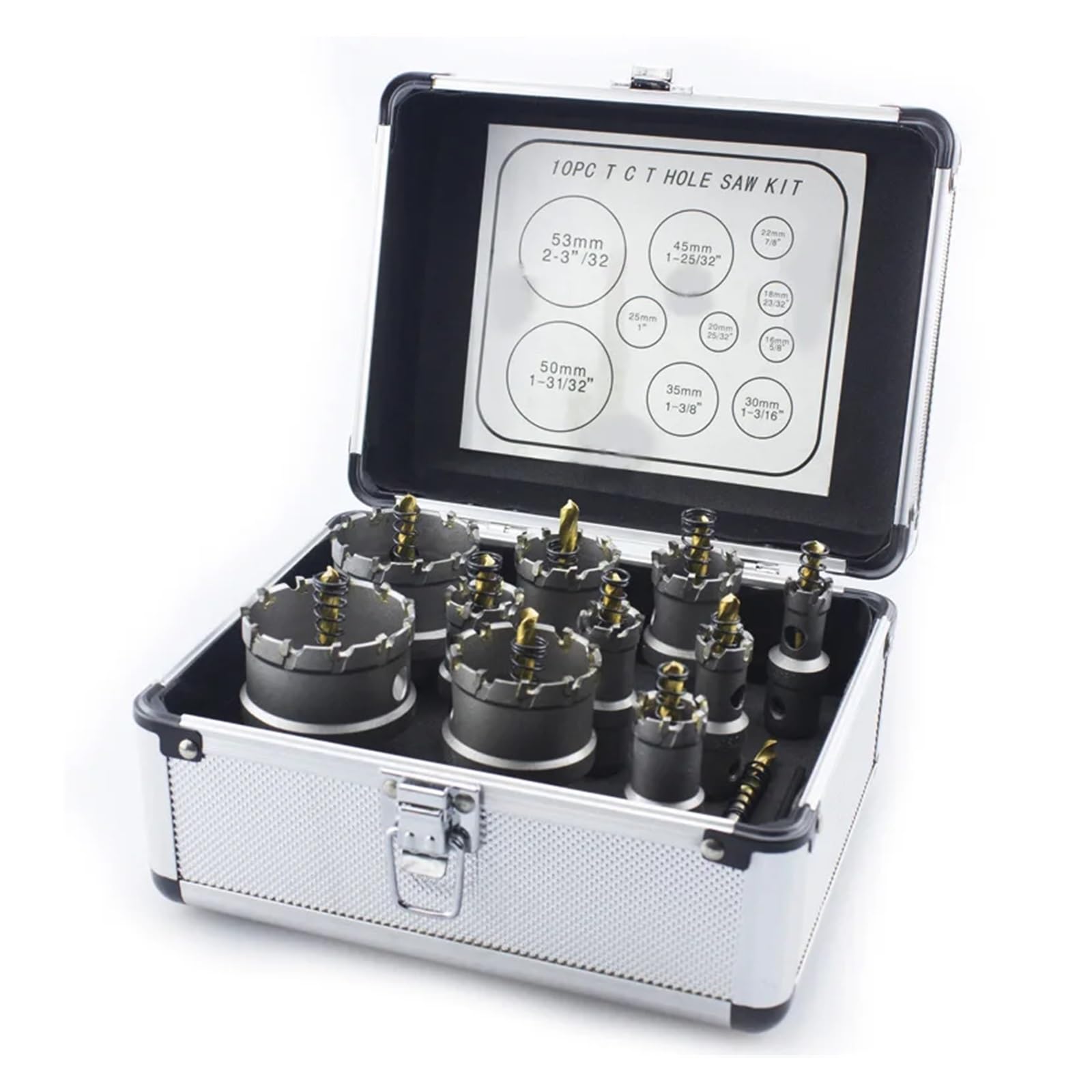 Juego De Brocas De Corona TCT Con Punta De Carburo 5A (6/10 Piezas) For Trabajar Metales, For Taladrar Acero Inoxidable Y Aleaciones Metálicas.(6PCS-B)