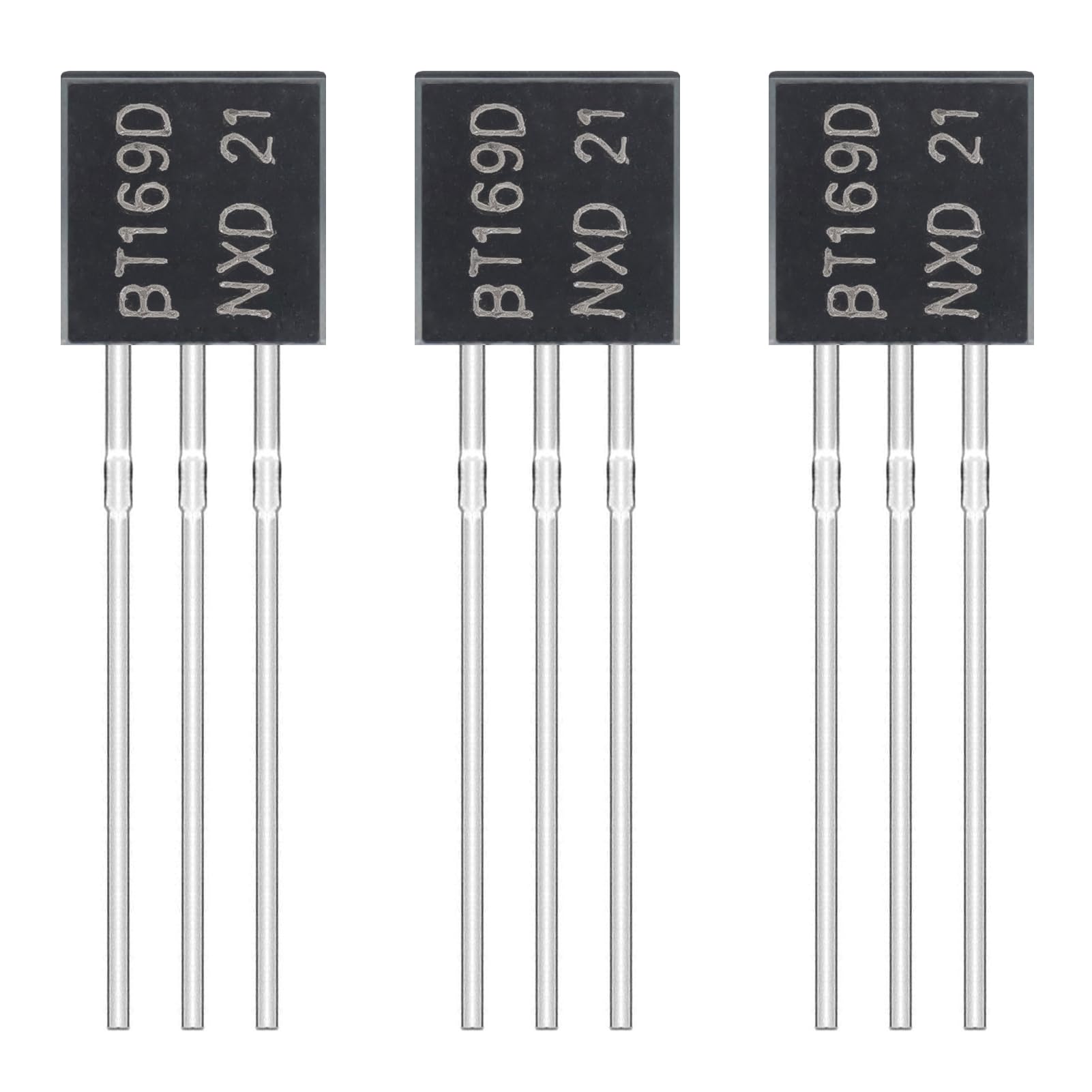 ALLECIN BT169D Unidirectional Thyristor 0.8A 400V BT169 Single Direction Silicon Controlled Rectifier 0.8 Amp 400 Volt Direct Plug Transistor TO-92 (Pack of 50pcs)