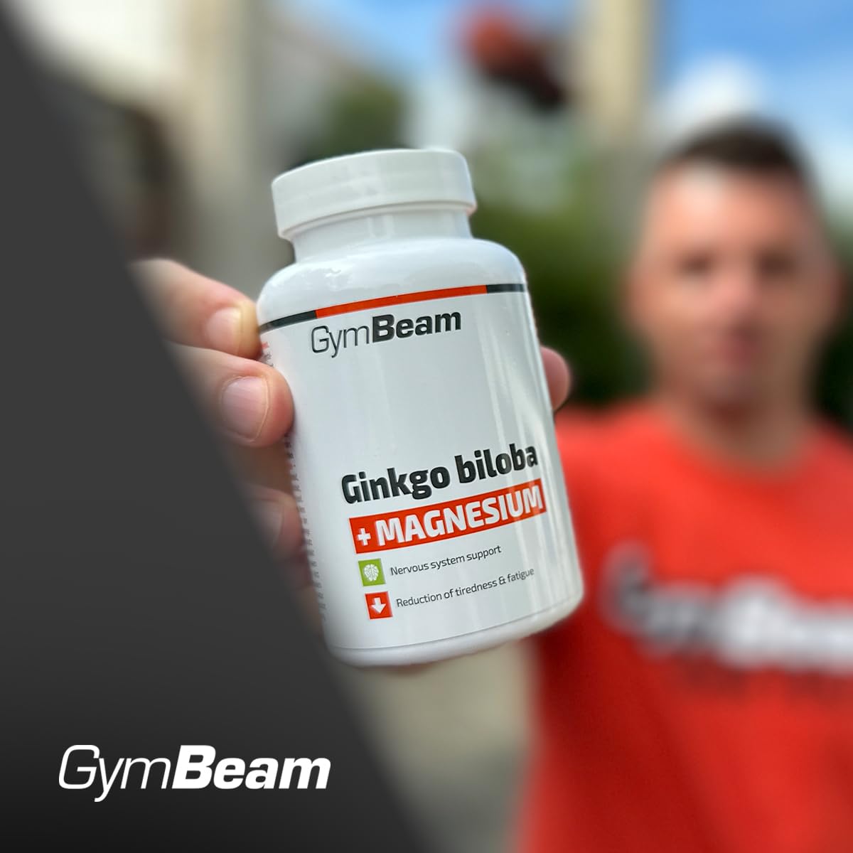 GymBeam Ginkgo Biloba e Magnesio Integratore 90 capsule, Riduce la Fatica, Aiuta la Sintesi Proteica, Implementa la Funzione della Psiche e del Sistema Nervoso - 60mg Ginkgo Biloba + 150mg Magnesio