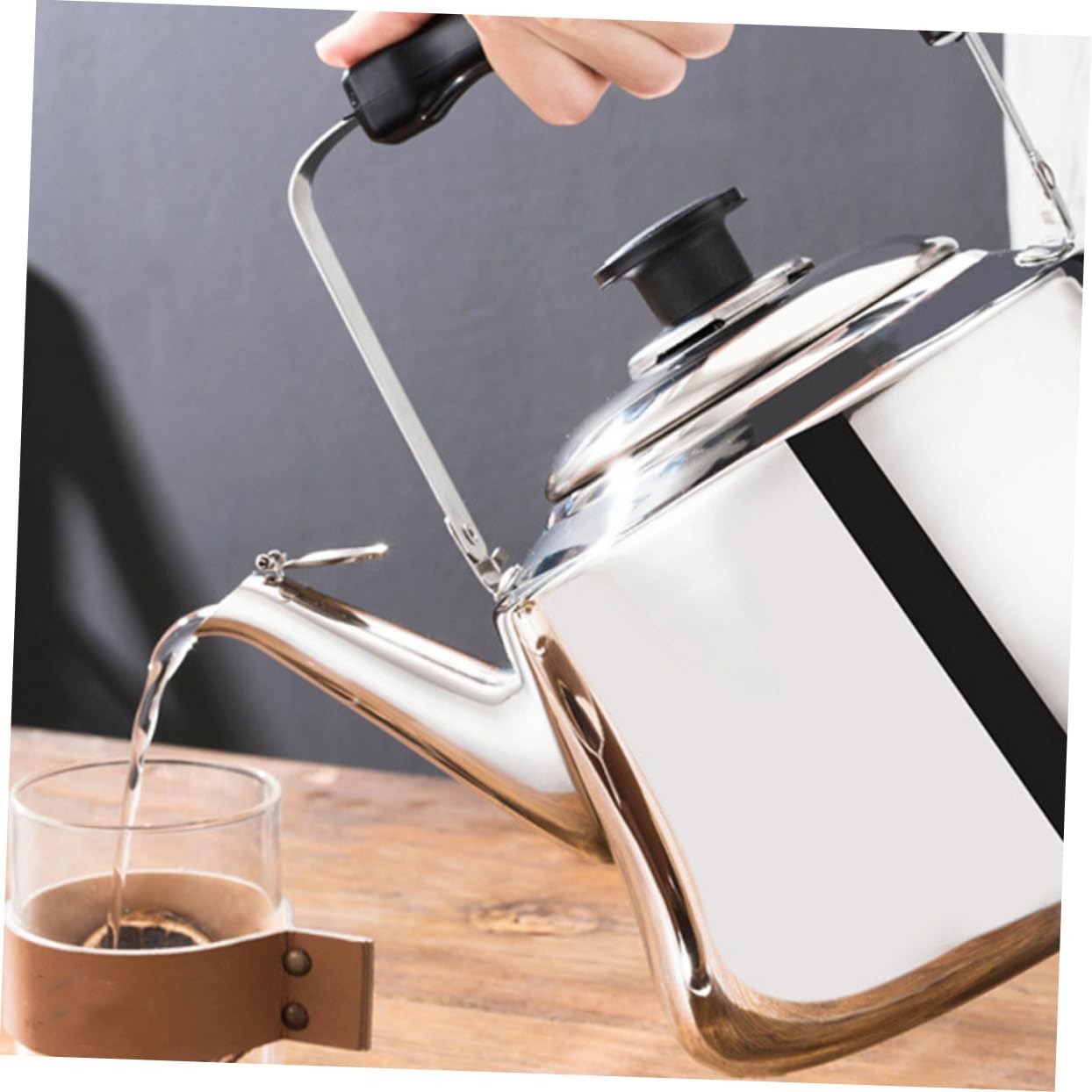 1 szt. Czajnik ze stali nierdzewnej Camping Mały czajnik do herbaty Płyta kuchenna Herbata Przenośny czajnik Espresso Prezenty Trawa Bunny Decor Kuchenka elektryczna Zaparzanie kawy Herbata Luźne l