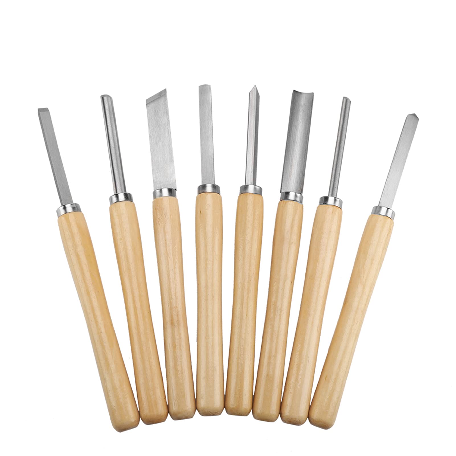 Wood Carving Kit, 8pcs Wood Carving Knife Wood Carving Tool Set Wood Lathe Chisel Set Craft Art Hand Chisel for DIY Sculpture Carpenter Experts & Beginners